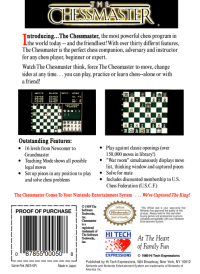 Chessmaster PAL NES PAL box art